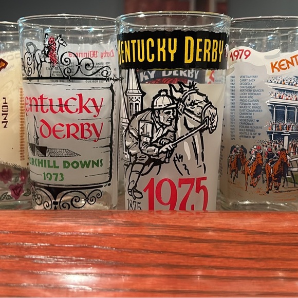 Vintage Kentucky Derby Glass Set - Picture 1 of 3